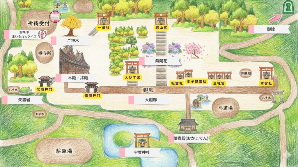 吉備津神社の境内図