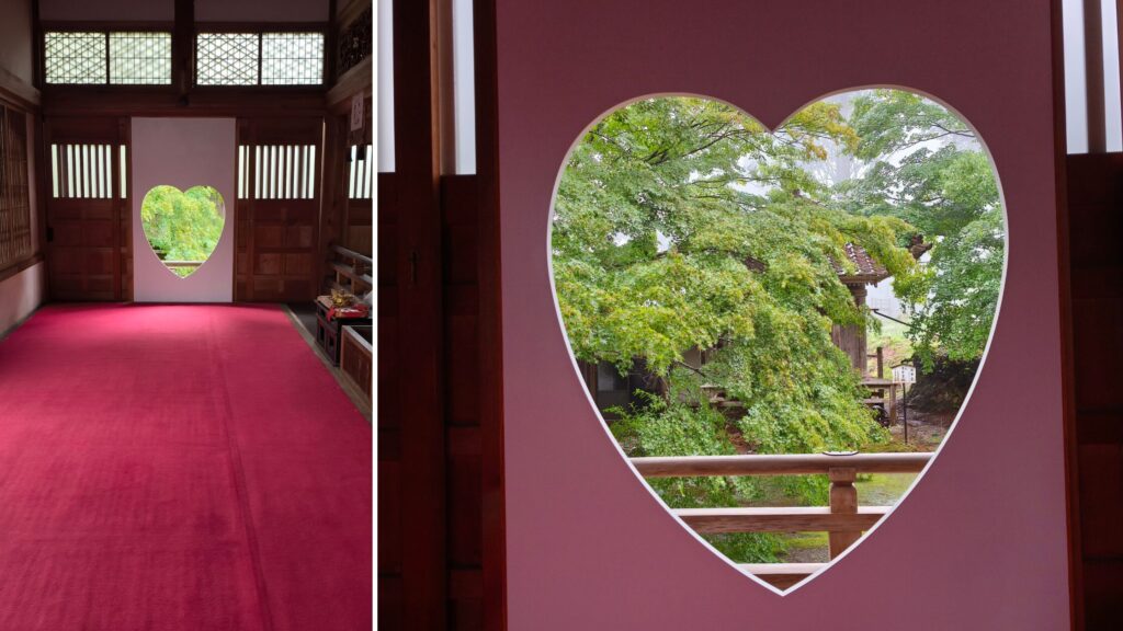 木山寺のハート窓