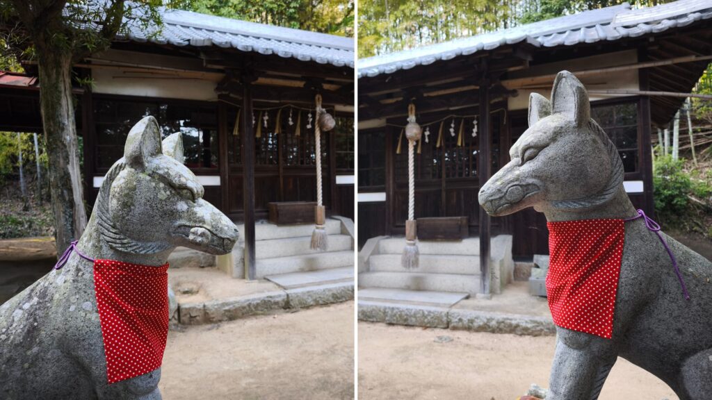 千光寺 城山稲荷大明神の狛狐