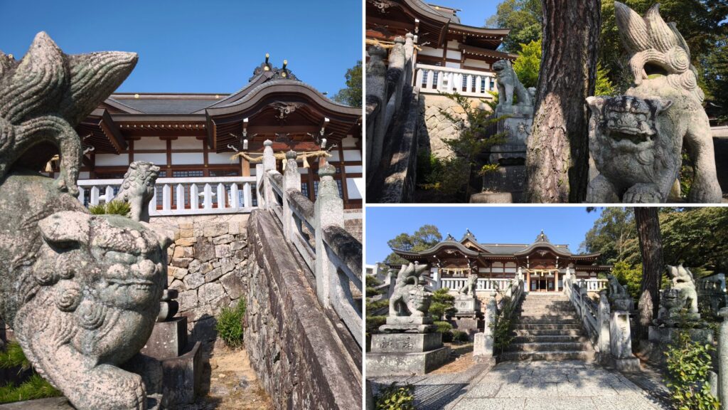 鶴崎神社 拝殿前の狛犬