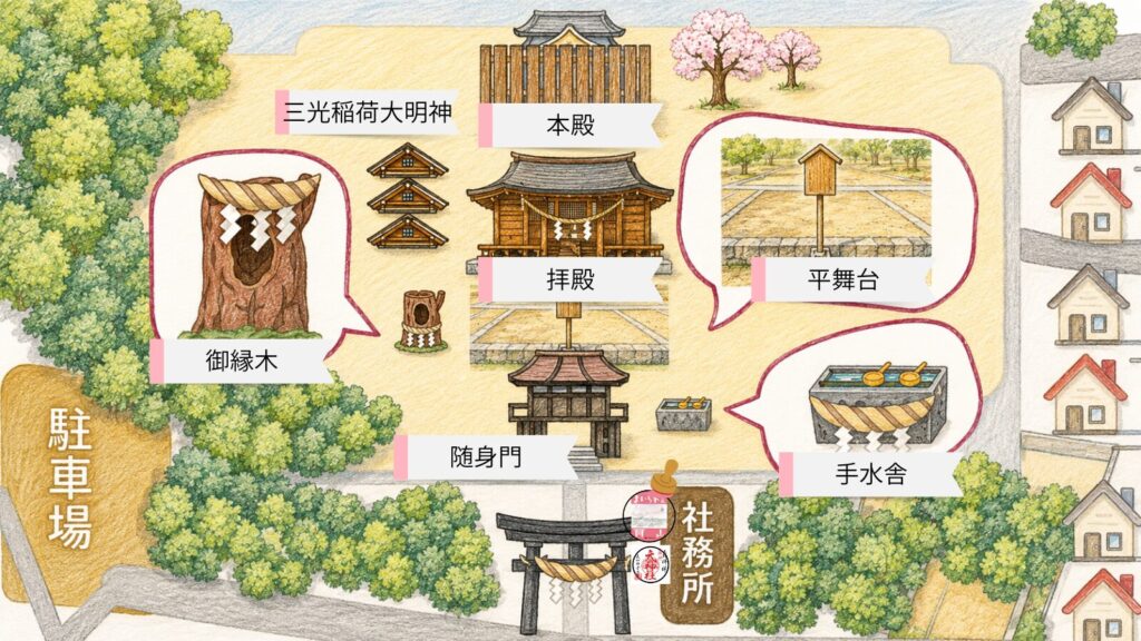 備前国総社宮 境内マップ