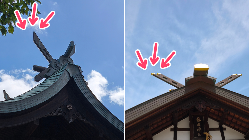 藤田神社 本殿の千木