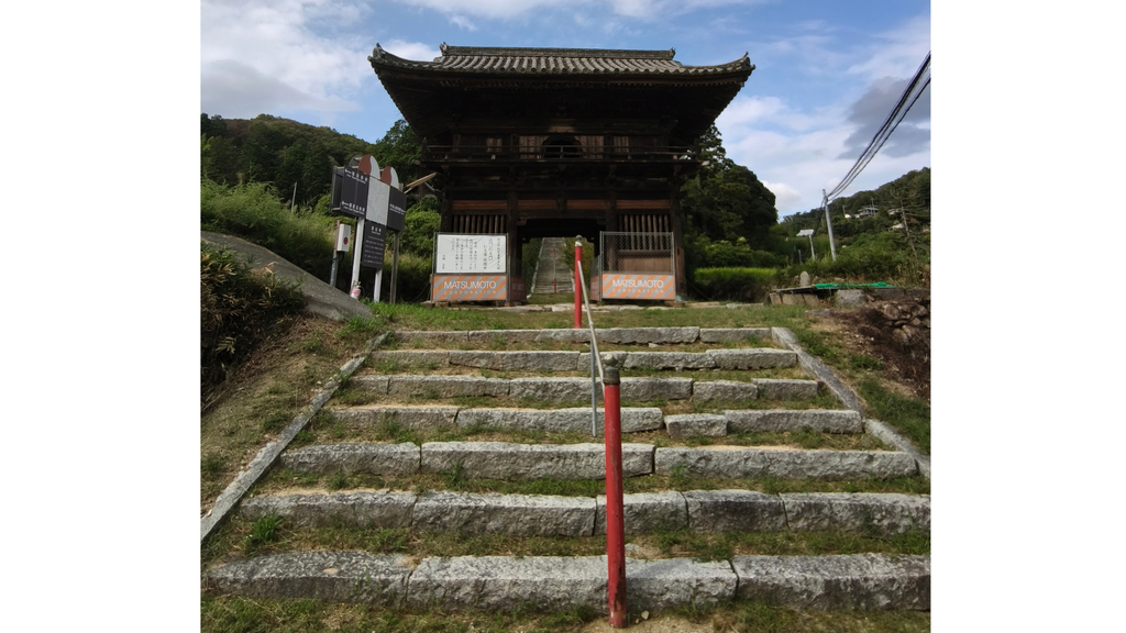 金山寺 石段と仁王門