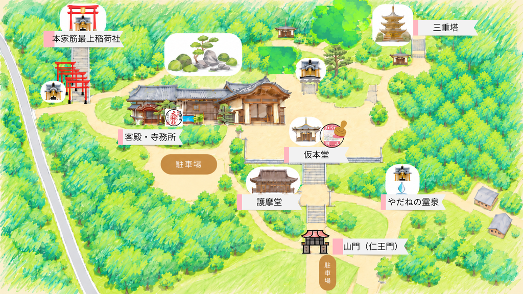 金山寺 境内マップ